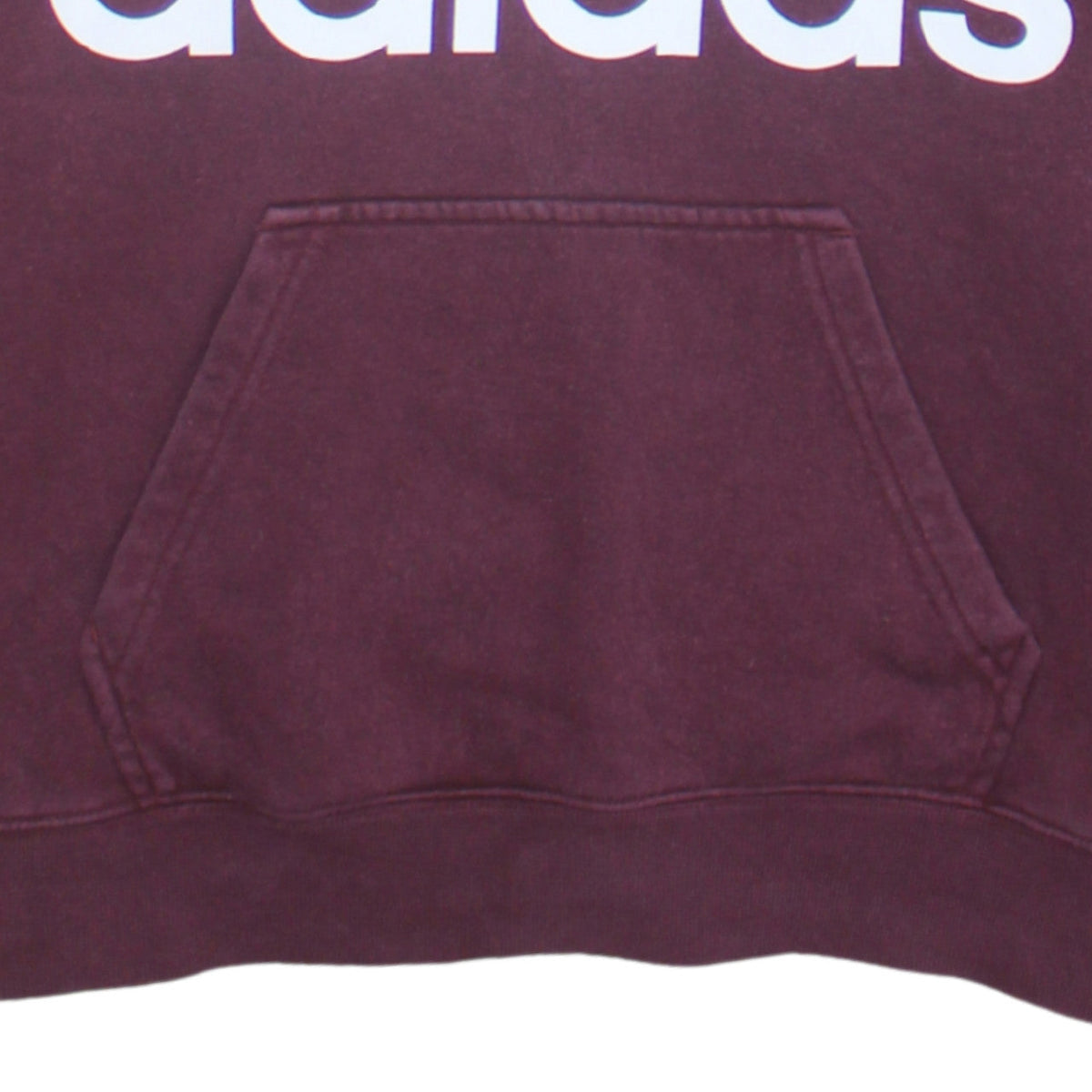 Adidas Women Burgundy Pullover Hoodie UK 10 Logo Cotton Fleece