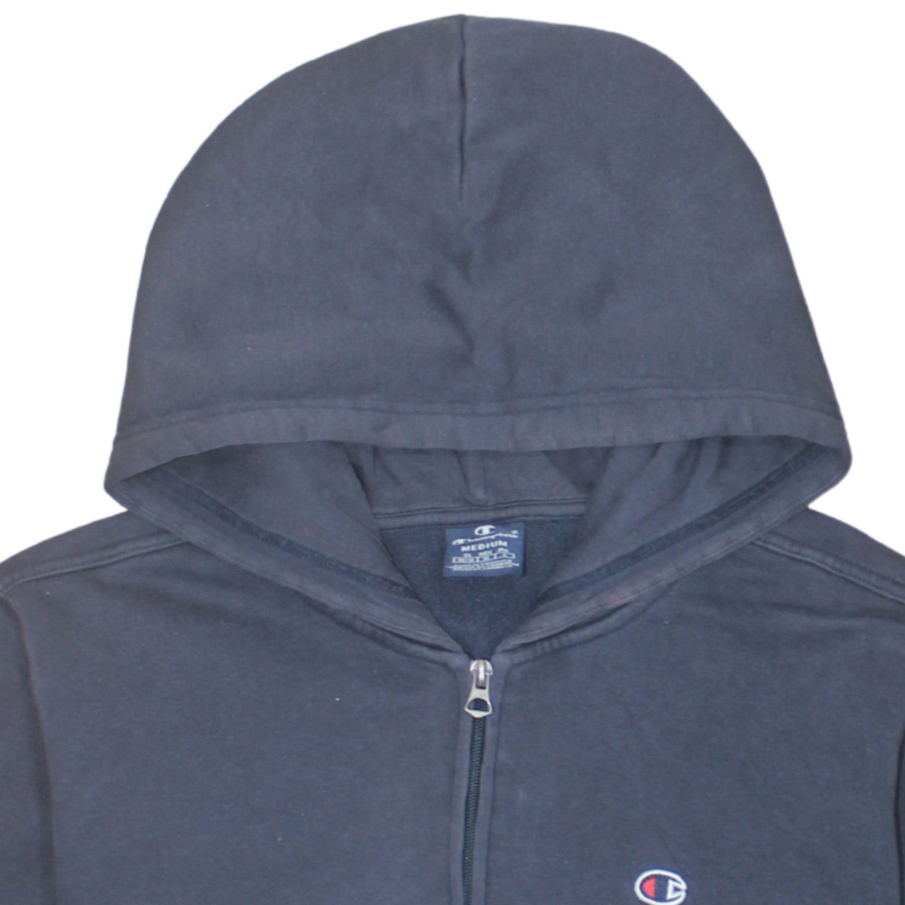 Champion Men’s Blue Full Zip Hoodie Medium Cotton Blend