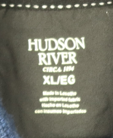 Hudson River Men’s Blue Cotton Blend 1/4 Zip Jumper XL