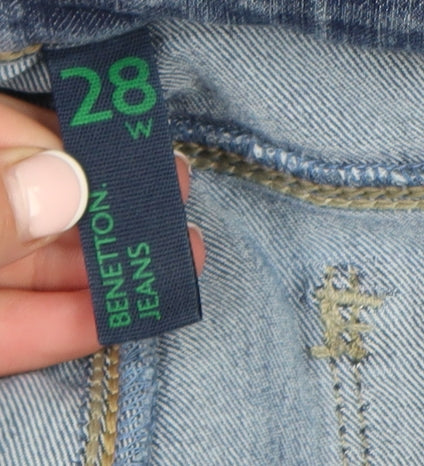 United Colors of Benetton Womens Blue Skinny Denim Jeans Size 28 Slim Fit