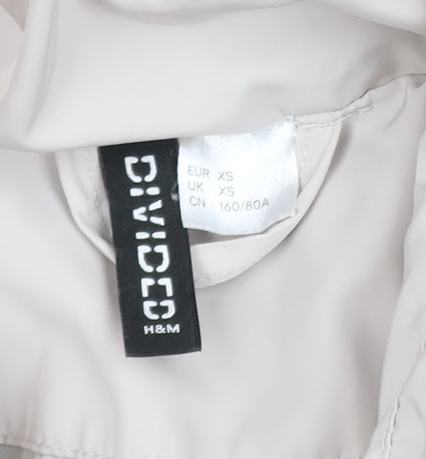 H&M Divided Women Beige XS Quilted Puffer Jacket