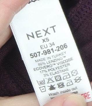 Next Petite Women's Purple XS Crew Neck Long Sleeve Jumper