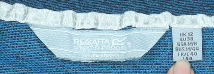 Regatta Women Blue 1/4 Zip Pullover Sweatshirt UK 12