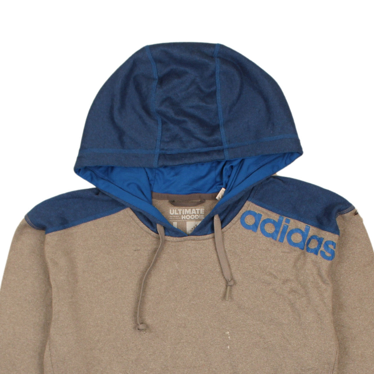 Adidas Men's Brown Blue Ultimate Pullover Hoodie Size L