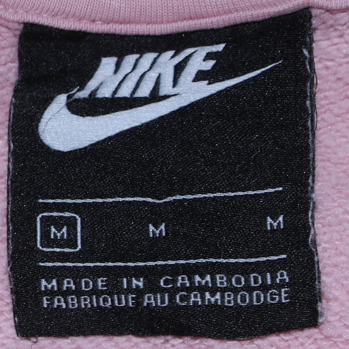 Nike Womens Pink Pullover Hoodie Medium Cotton Blend Casual Sweatshirt