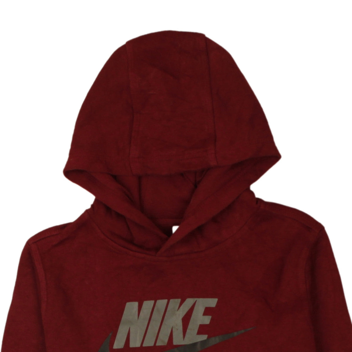 Nike Womens Burgundy Pullover Hoodie XL Logo Front Sweatshirt