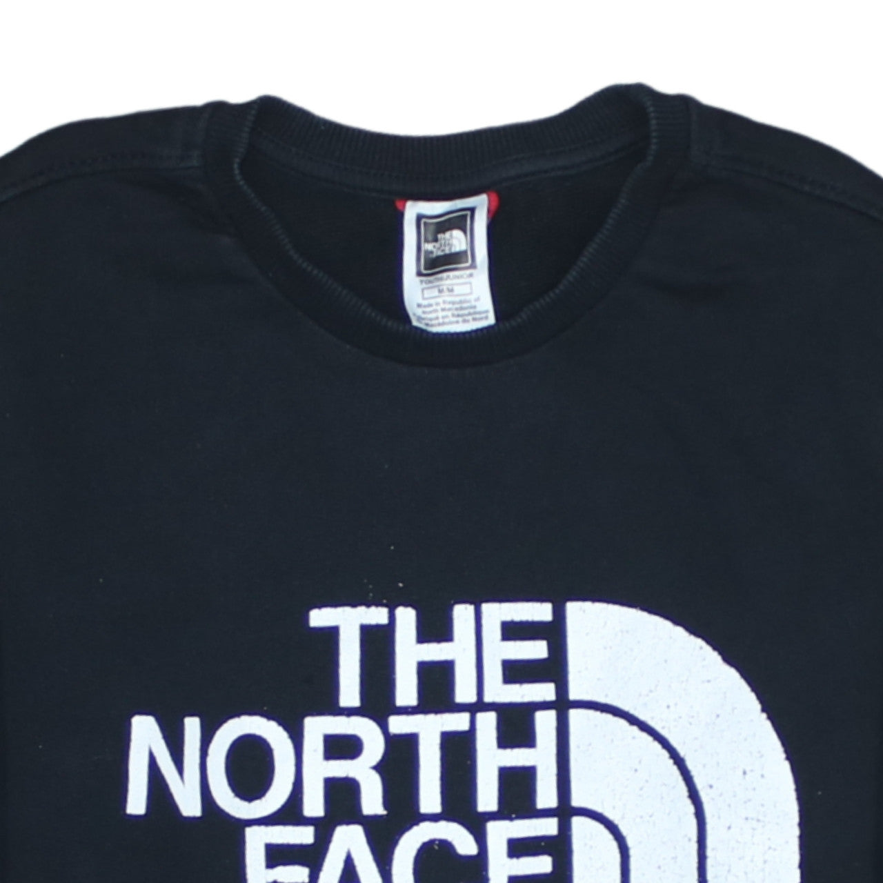 Additional view of The North Face boys’ black m crew neck pullover sweatshirt cotton logo
