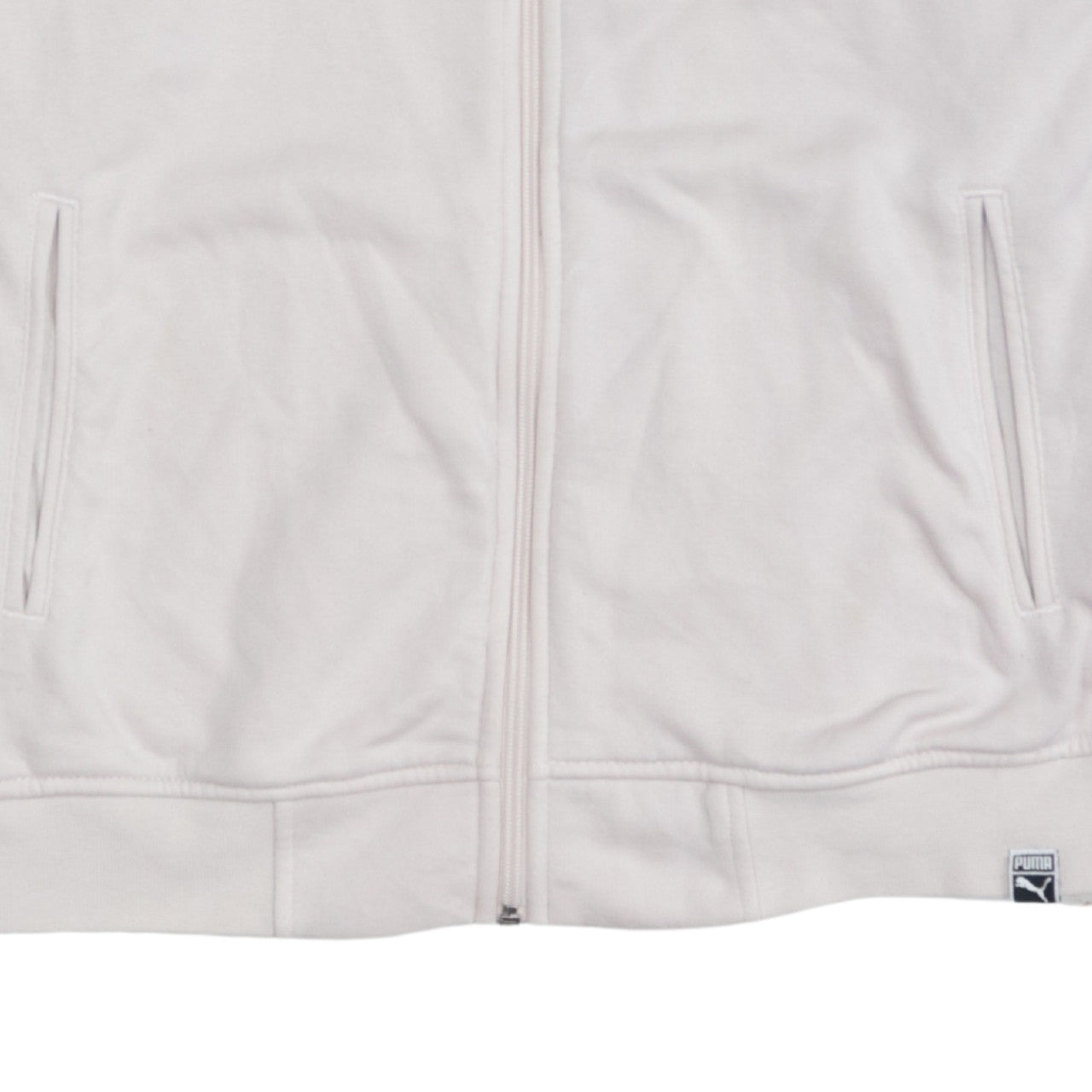 Puma Womens Beige Track Jacket Size 12 Full Zip Sports Top