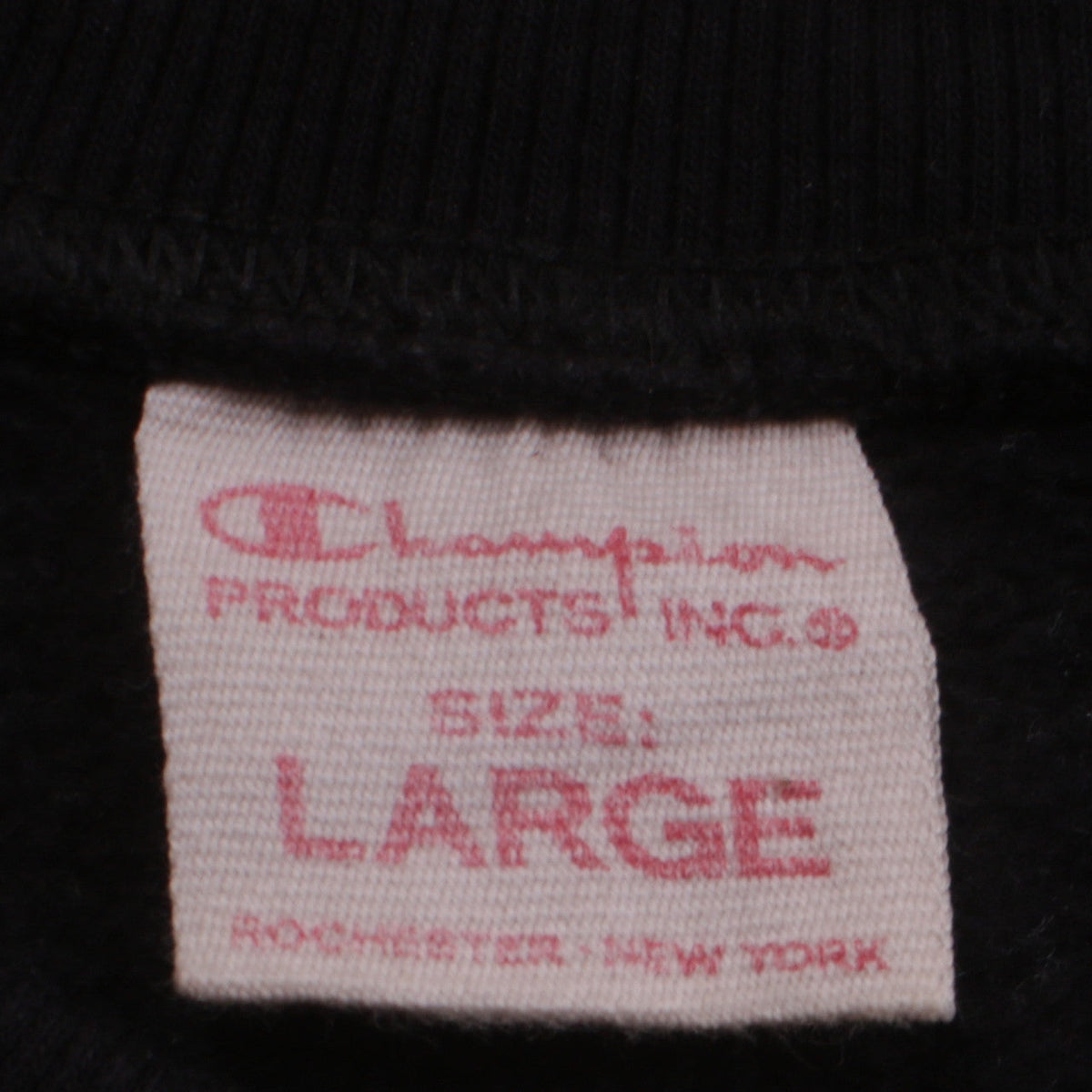 Champion Men's Black Crew Neck Pullover Sweatshirt L