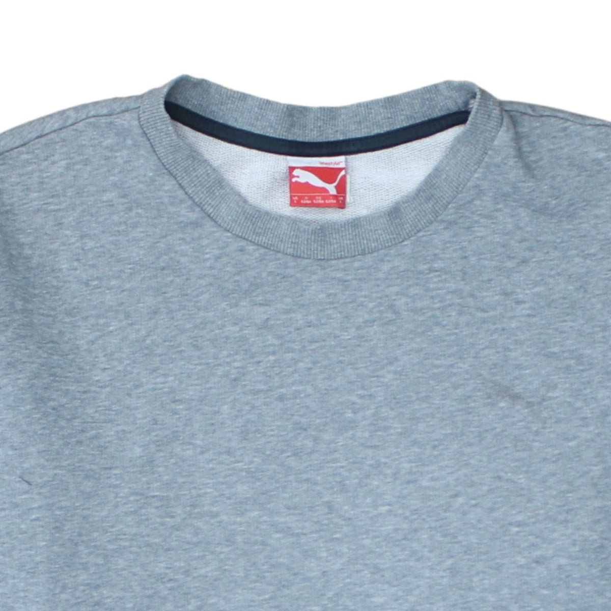 Puma Mens Grey Crew Neck Pullover Sweatshirt Size L