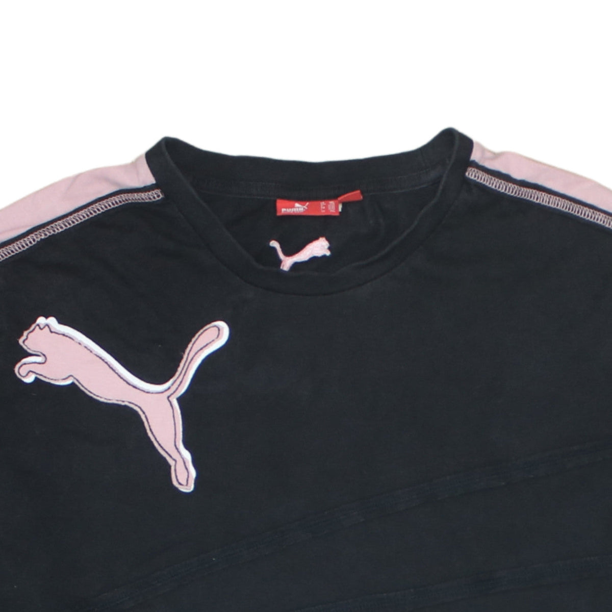 Puma Womens Black & Pink Crew Neck Pullover Sweatshirt XXL