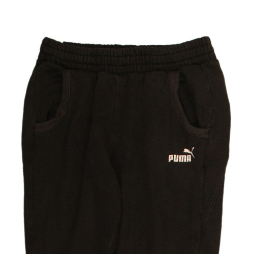 Puma Womens Black Jogger Sweatpants Size 8 Fleece Activewear