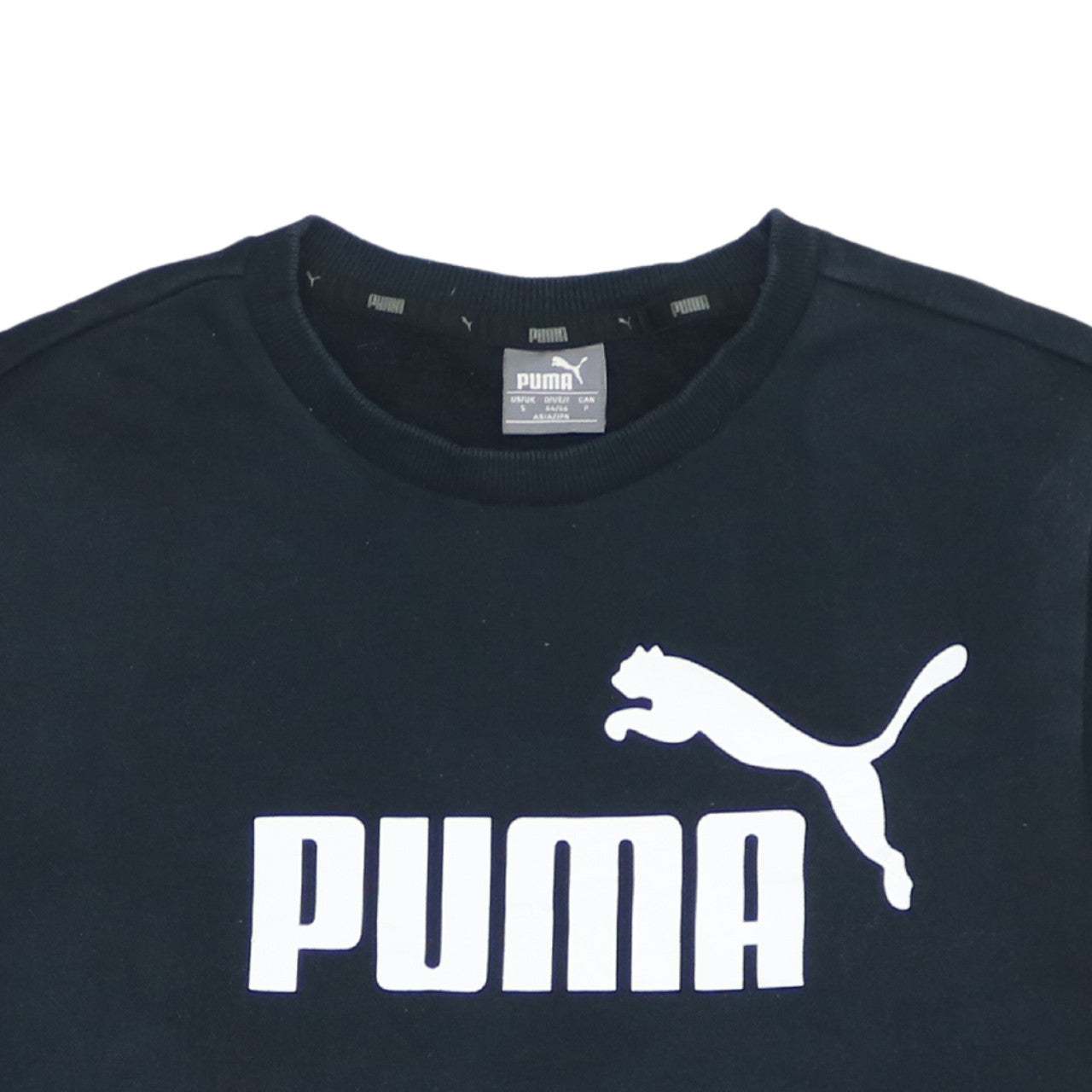 Puma Men's Black Small Logo Crew Neck Pullover Sweatshirt