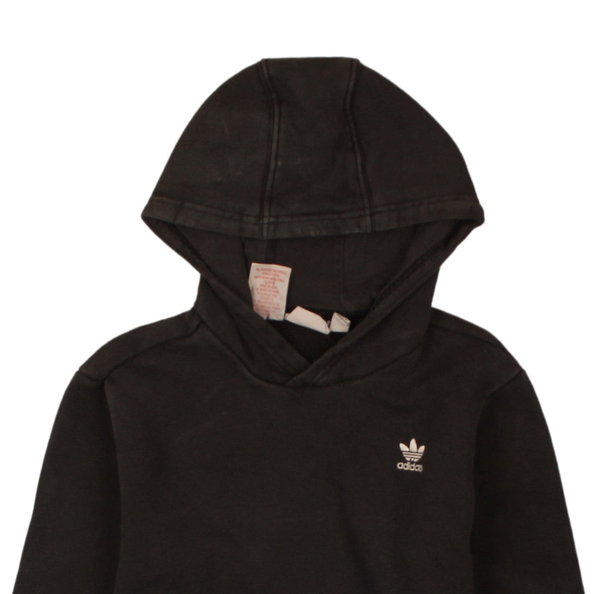 Adidas Boys Black Hoodie 13-14 Years Pullover Cotton Blend Casual Wear