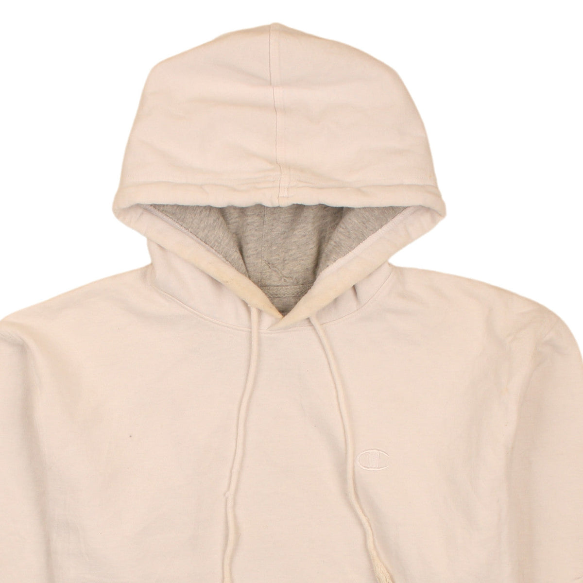 Champion Men's White Pullover Hoodie M Fleece Athletic Sweatshirt
