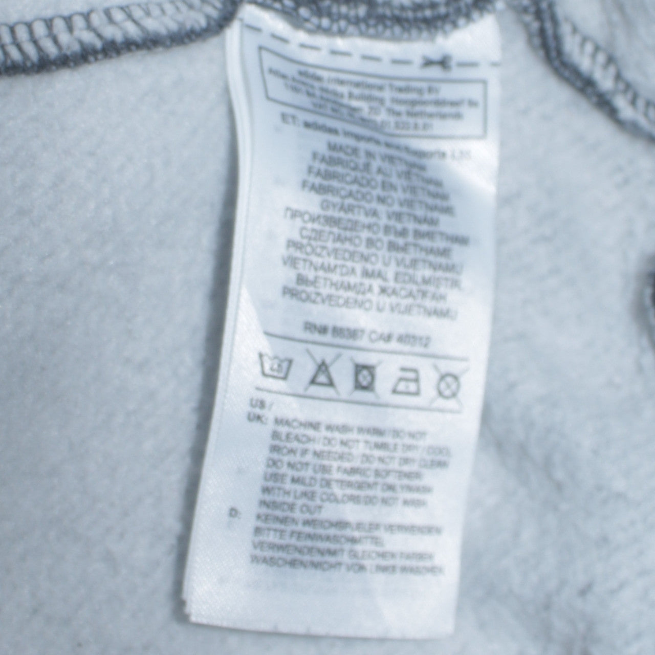 Adidas Women’s Grey Pullover Hoodie M 12-14 Logo Fleece Sweatshirt