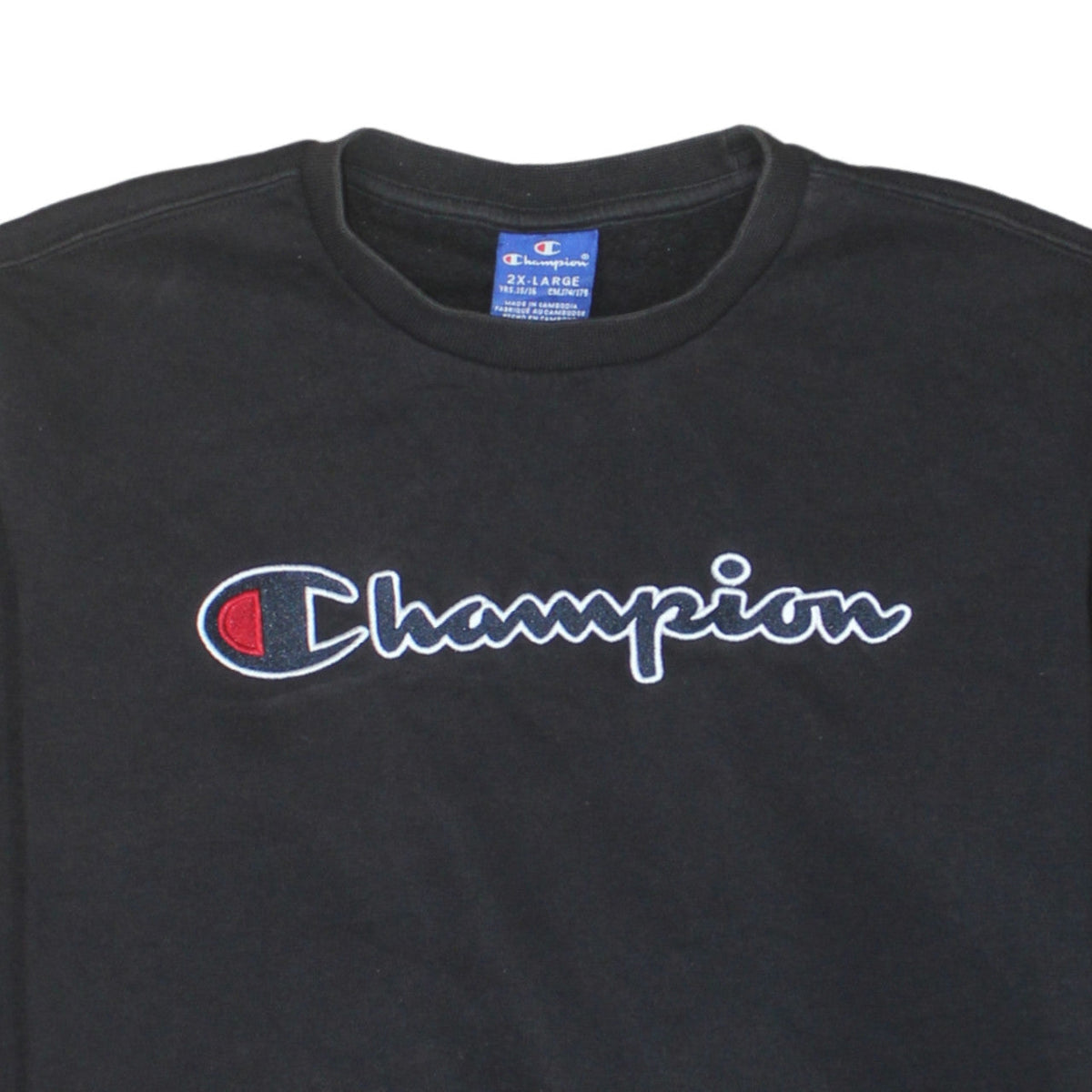 Champion Boys Black Pullover Sweatshirt 15-16 Years Regular Fit Logo Fleece