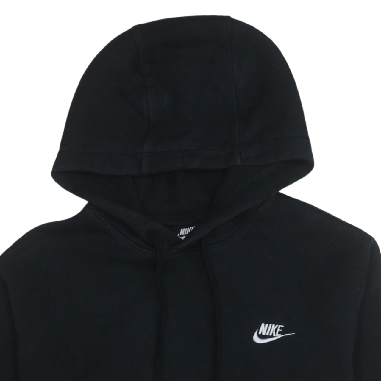 Nike Men's Black Pullover Hoodie M Fleece Logo Sweatshirt