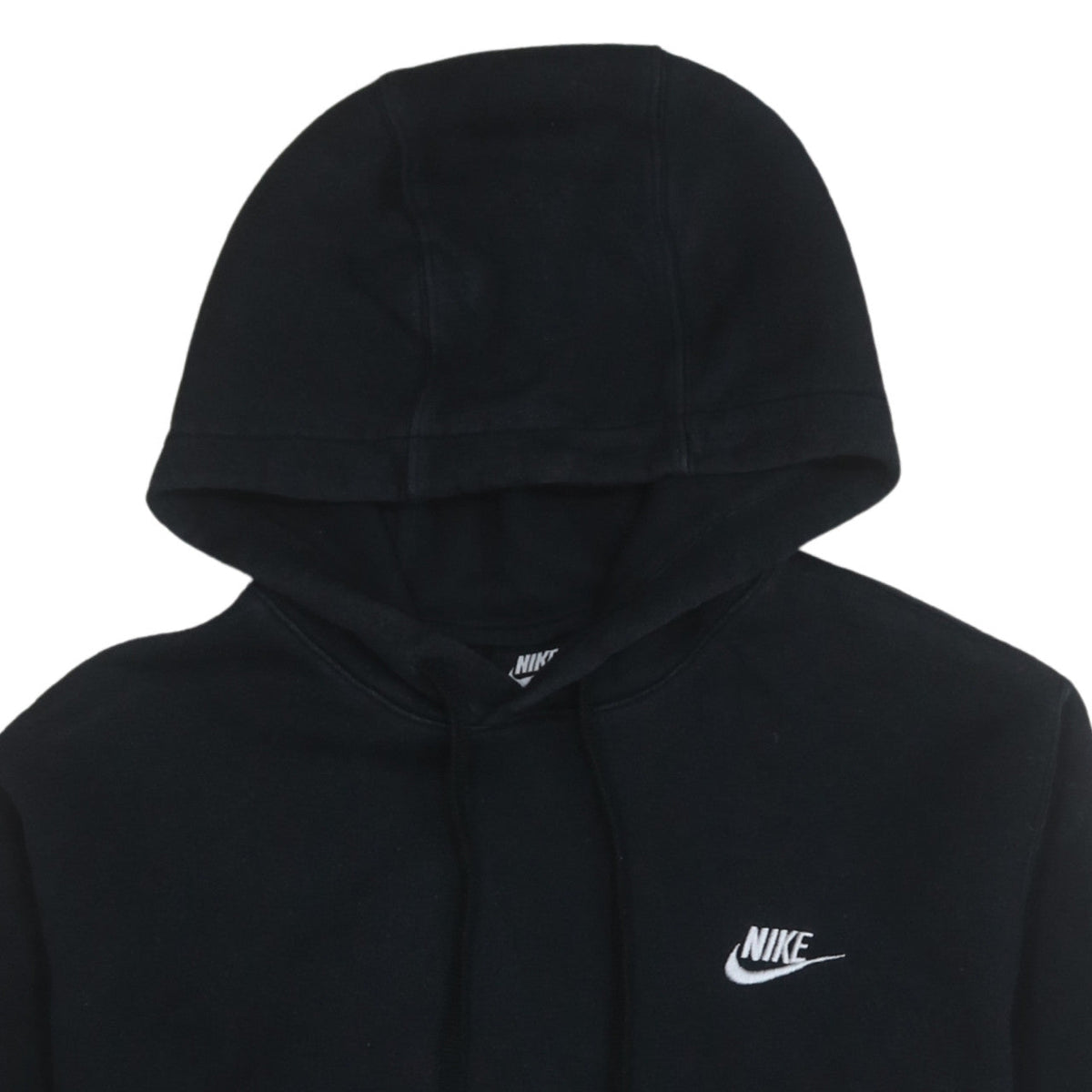 Nike Men's Black Pullover Hoodie M Fleece Logo Sweatshirt