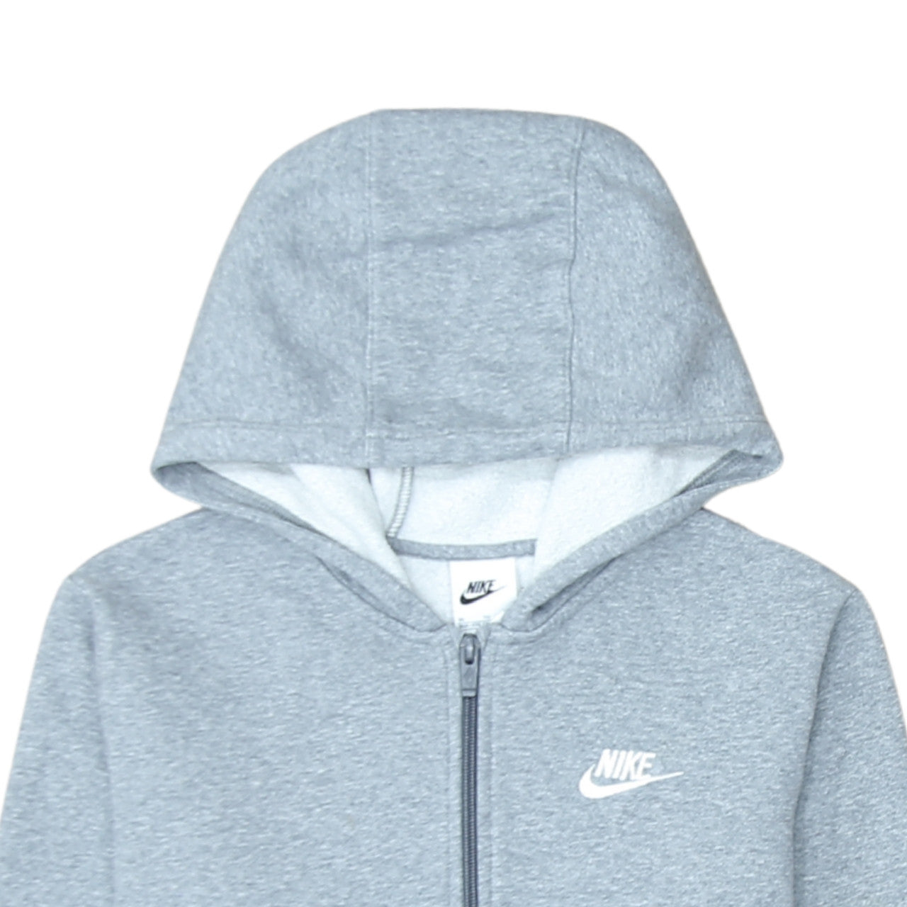 Nike Boys Grey Full Zip Hoodie XL 158-170cm Fleece Sportswear