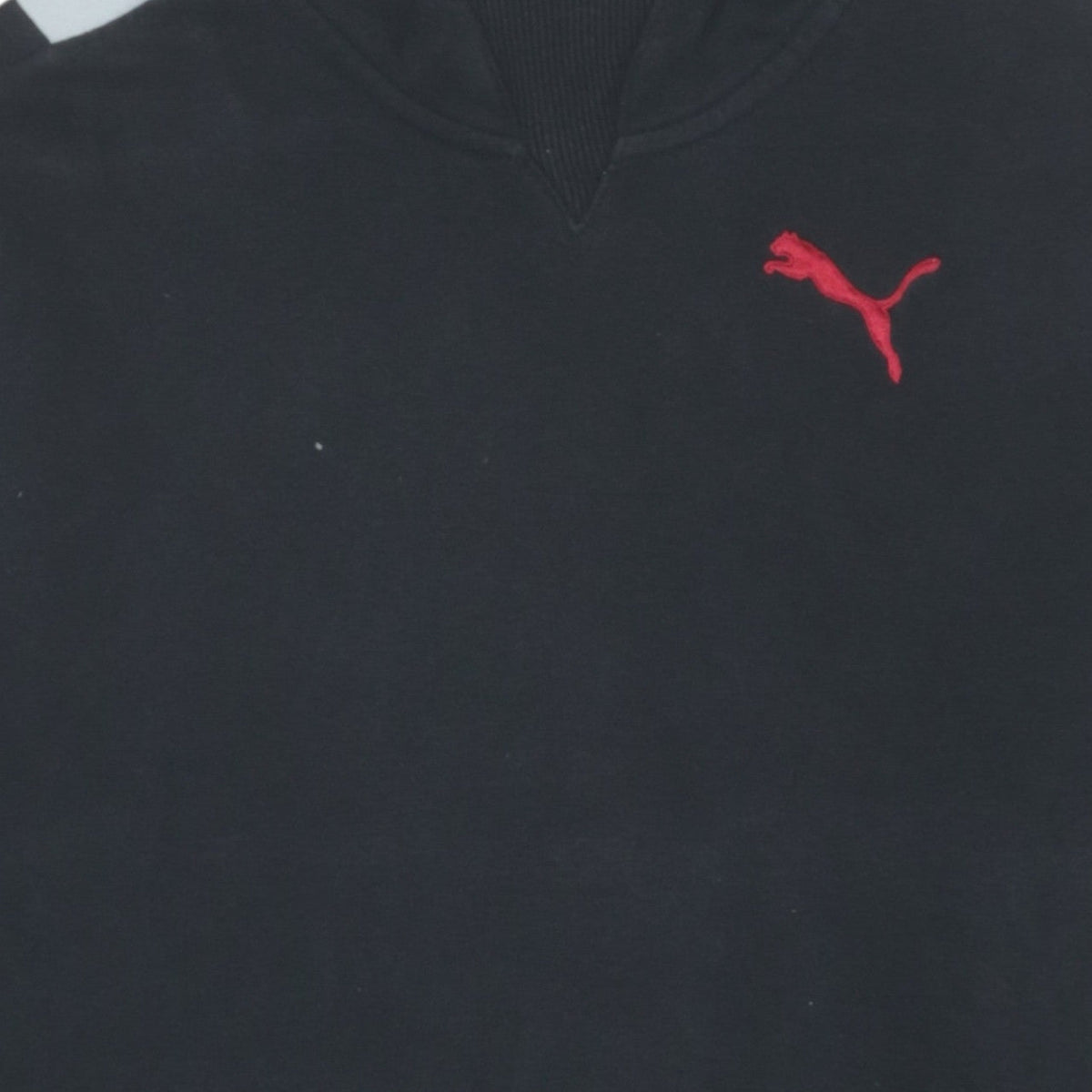 Puma Men's Black Pullover Hoodie XS Logo Embroidered Fleece