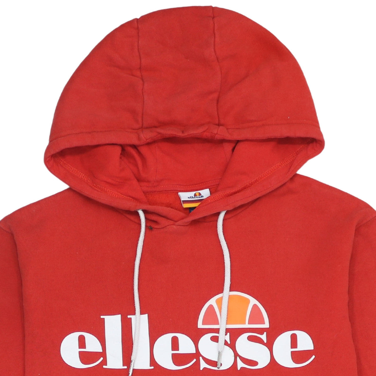 Ellesse Women's Red Pullover Hoodie UK 10 Logo Print Casual Sweatshirt