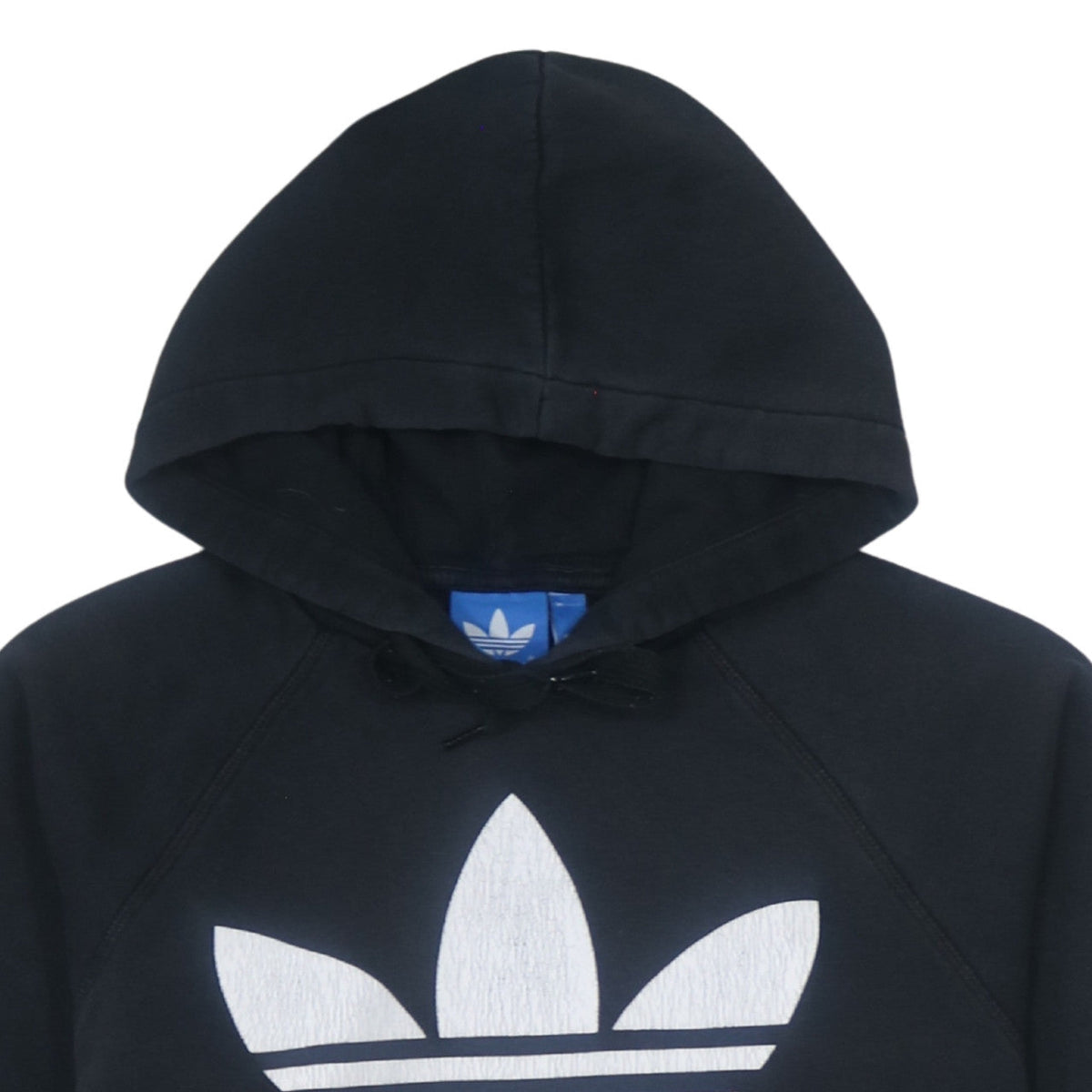 adidas Mens Black Pullover Hoodie Small Logo Fleece Sweatshirt
