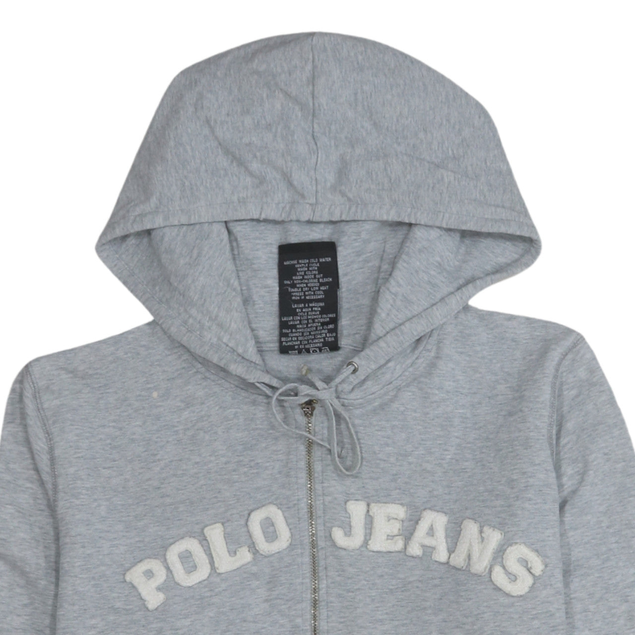 Polo Jeans Co Ralph Lauren Womens Grey Full Zip Hoodie Size L