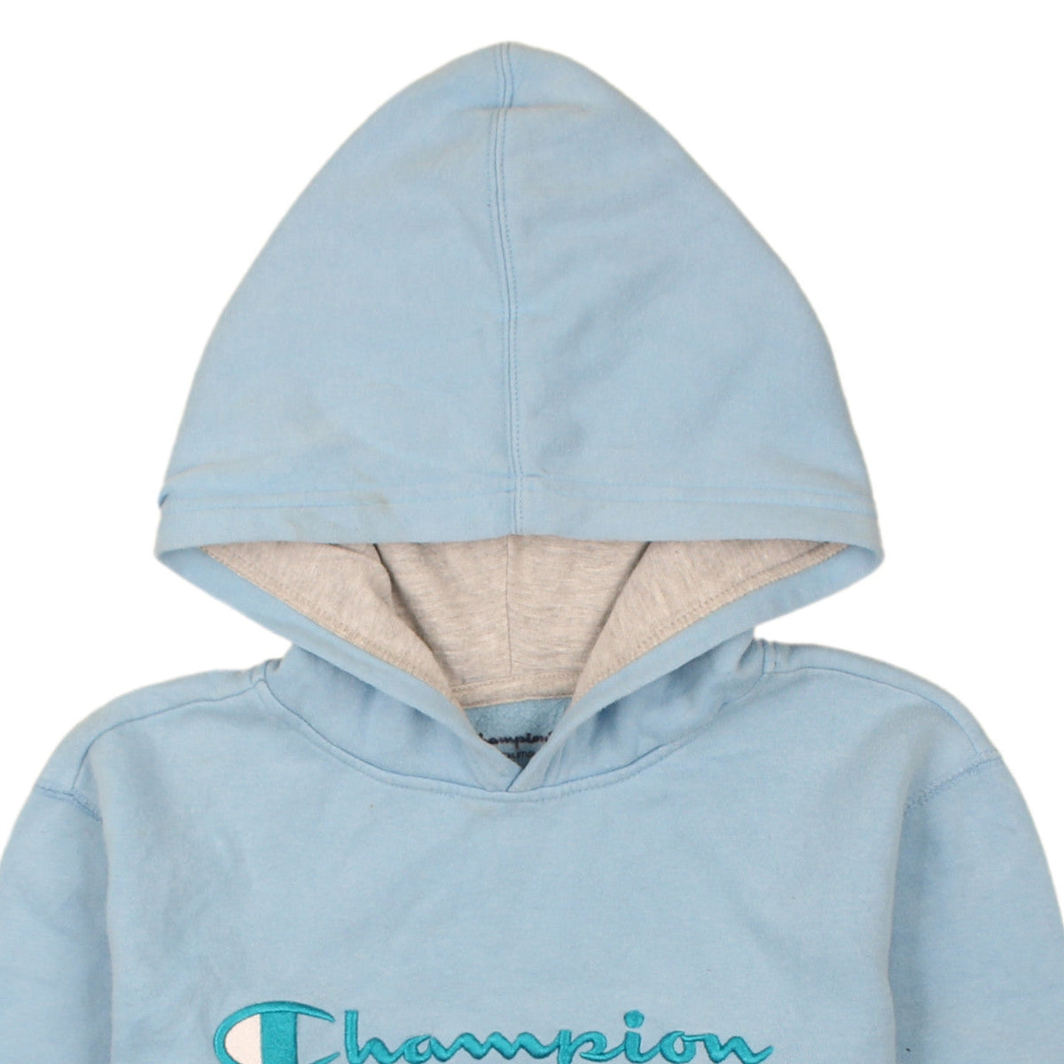 Champion Women’s Blue Pullover Hoodie XL Embroidered Logo Cotton Blend
