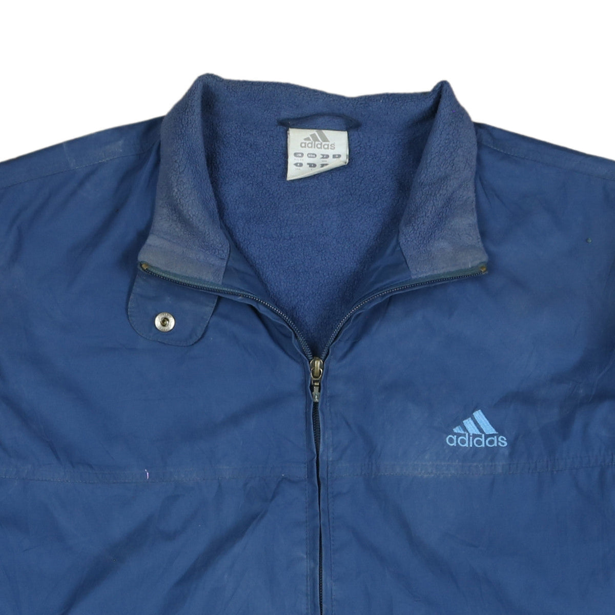 Adidas Mens Blue XL Windbreaker Jacket Lightweight Full Zip
