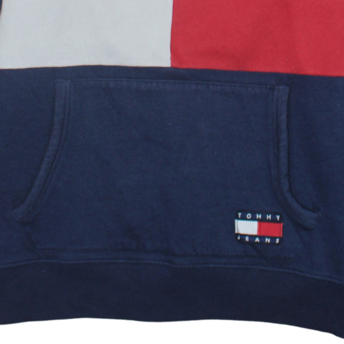 Tommy Jeans Men's Blue Pullover Hoodie M Logo Graphic Fleece