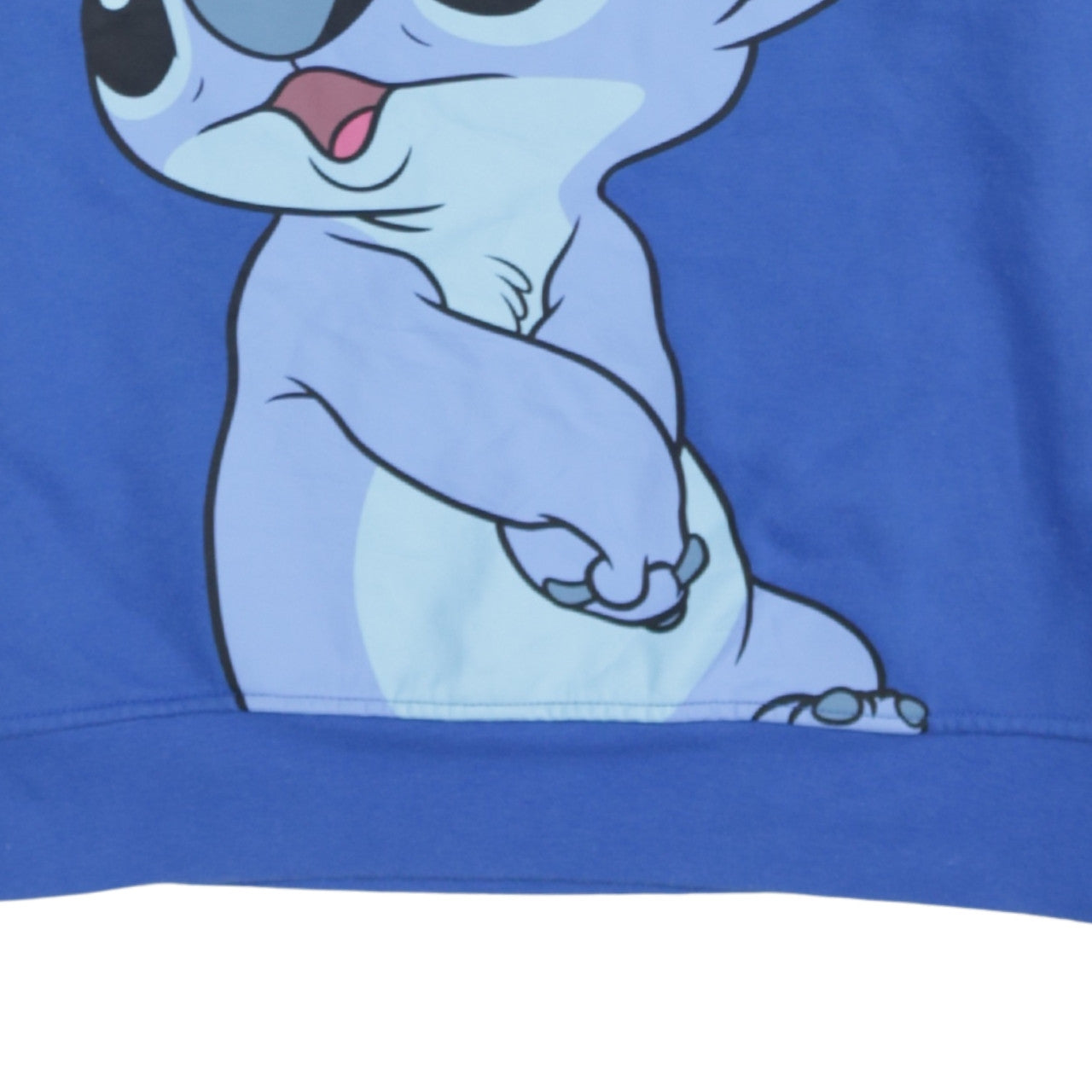 Disney Women Blue Stitch Sweatshirt Size S Pullover Cotton Casual