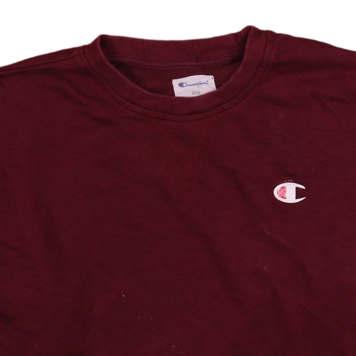 Champion Men's Red Crew Neck Pullover Sweatshirt Size M