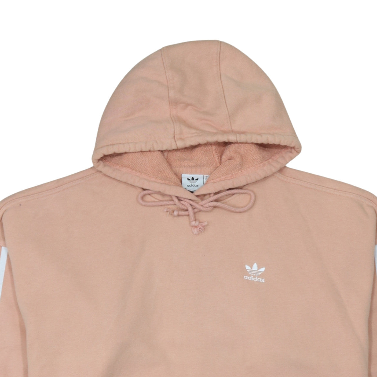 Adidas Women Peach Hoodie Size 10 Pullover Hooded Logo Sweatshirt