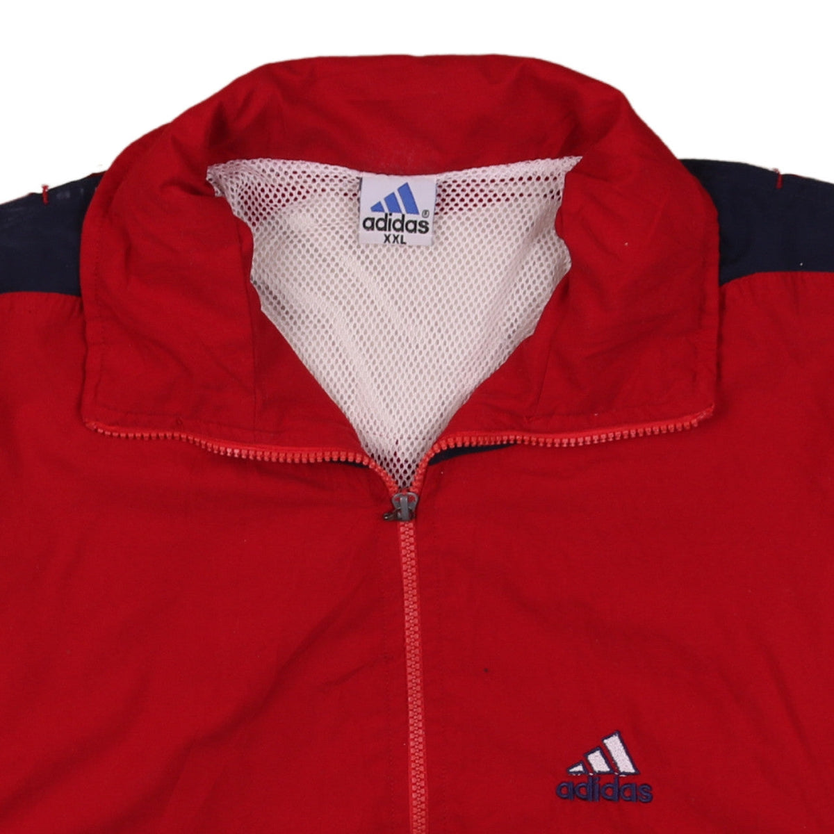 Adidas Men's Red 2XL Track Jacket Full Zip Lightweight Sportswear