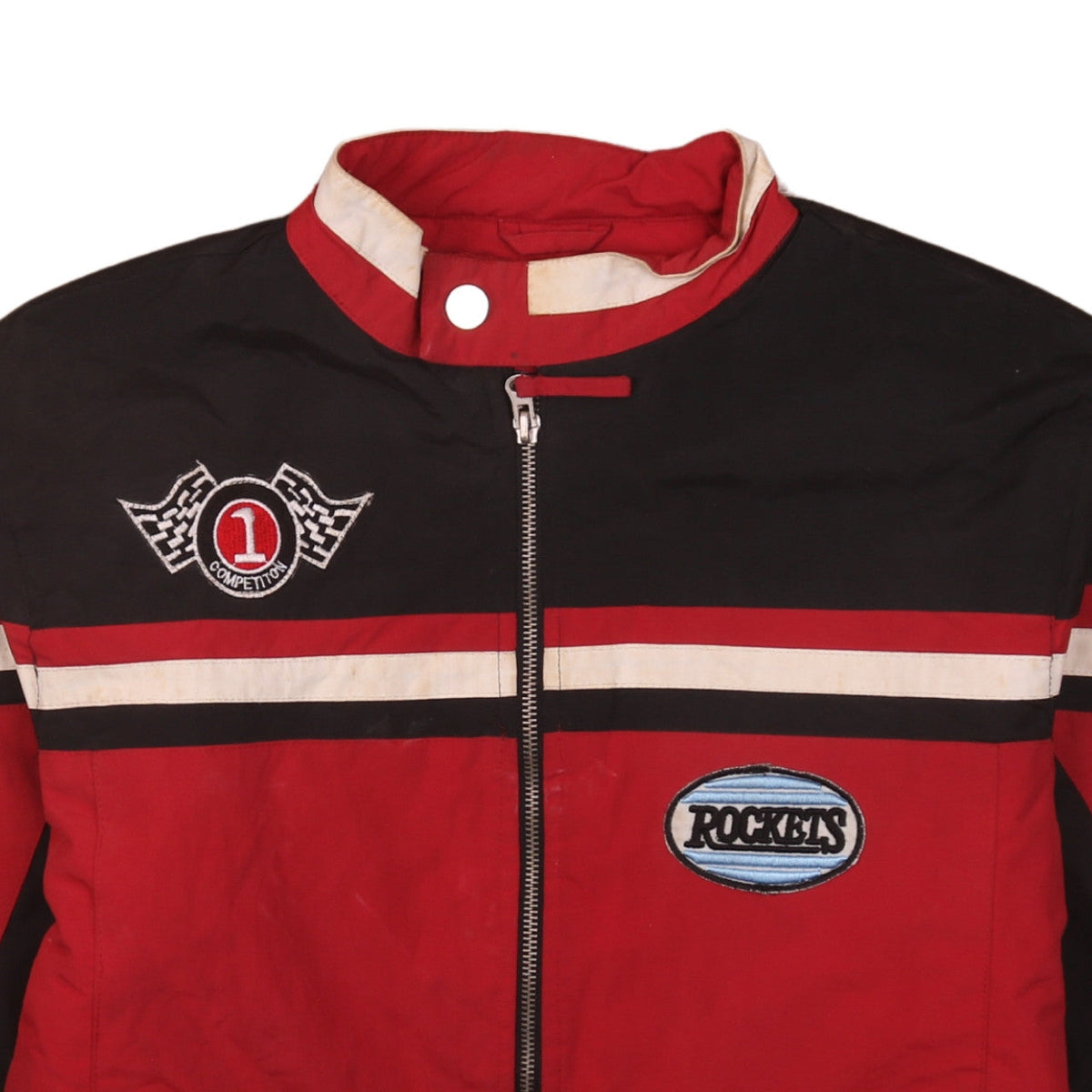 VD Fashion Womens Red Black Racing Motorcycle Jacket M