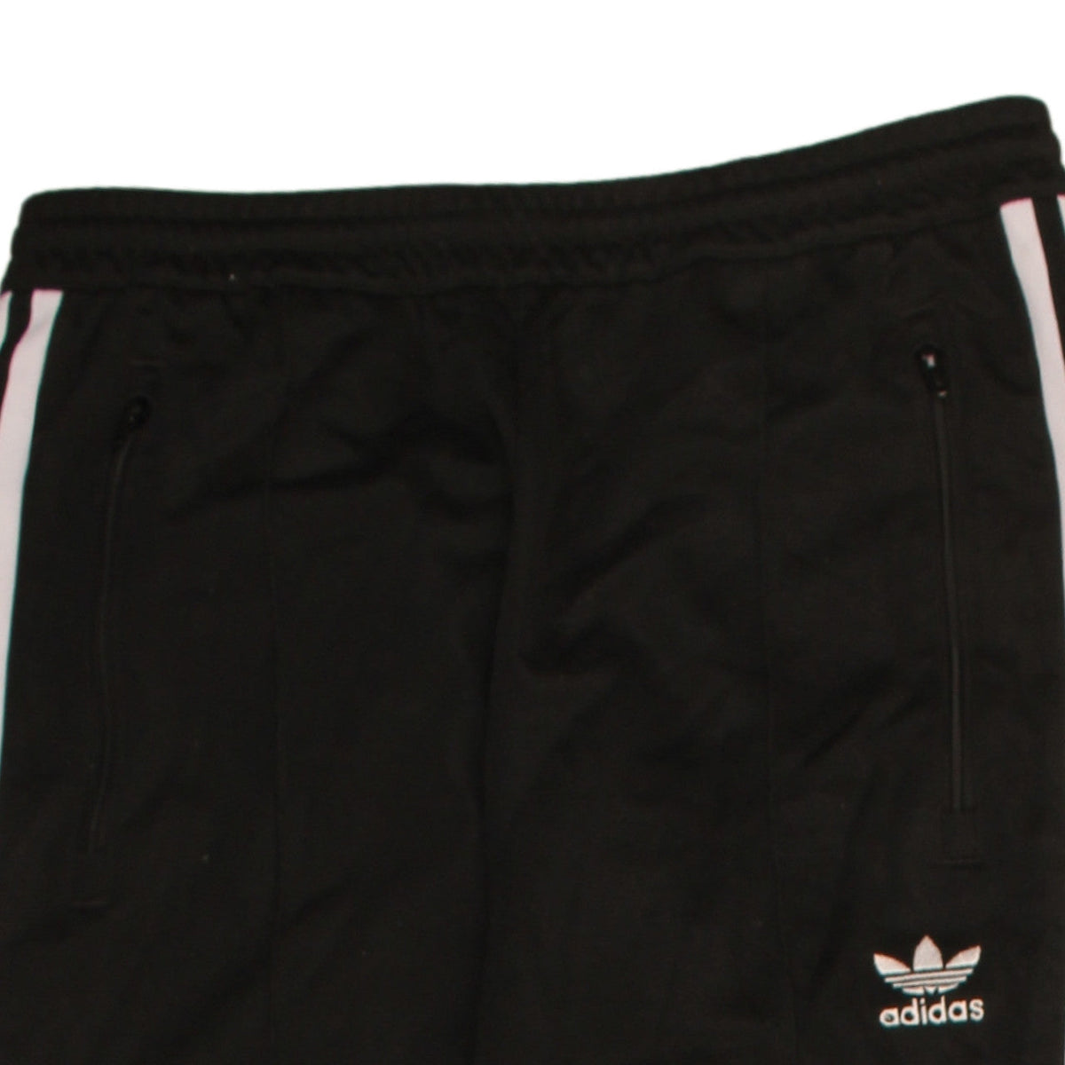 Adidas Men's Black Track Pants S Tapered Fit Zip Pockets Side Stripe