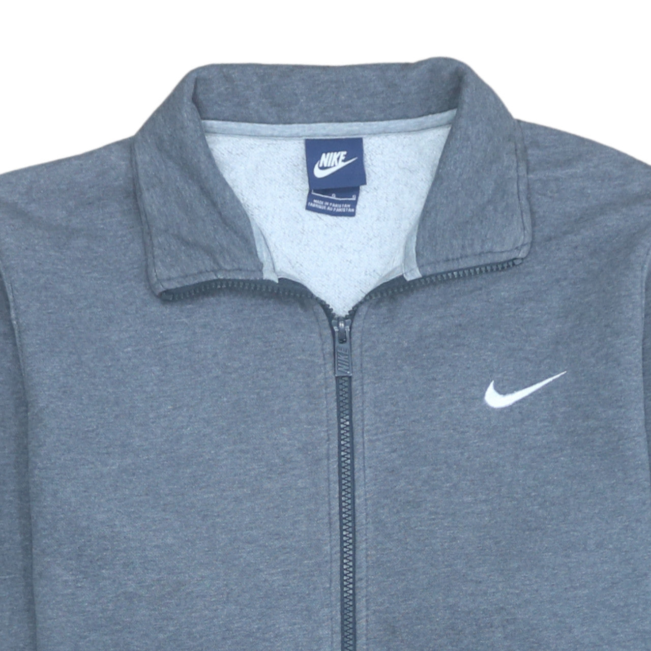 Nike Men's Grey Full Zip Track Jacket Size L Cotton Blend