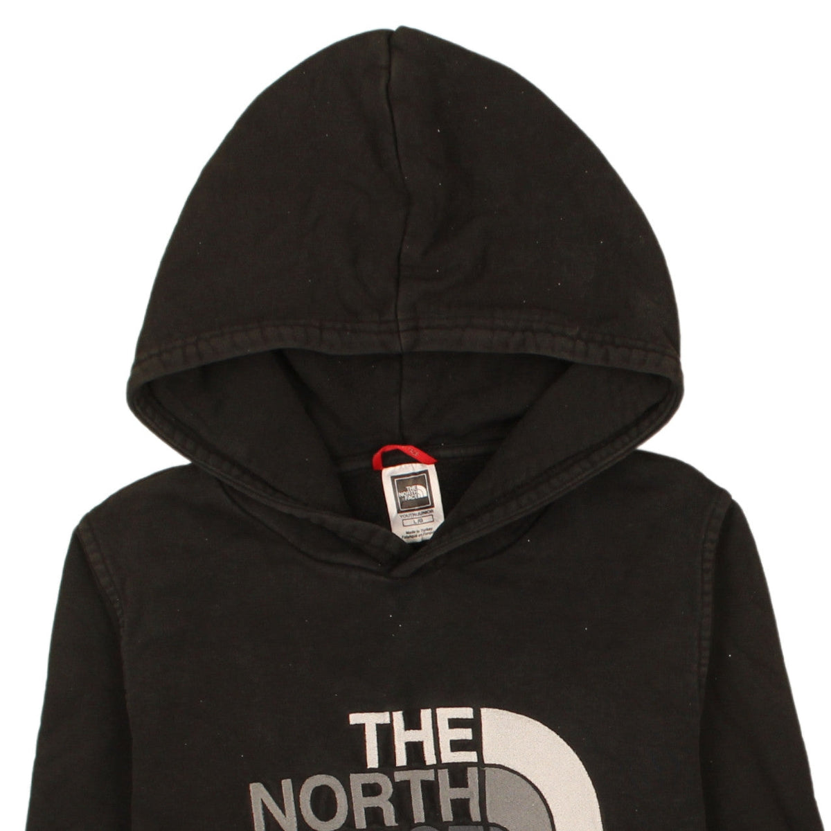 The North Face Boys Black Pullover Hoodie L Logo Fleece Sweatshirt