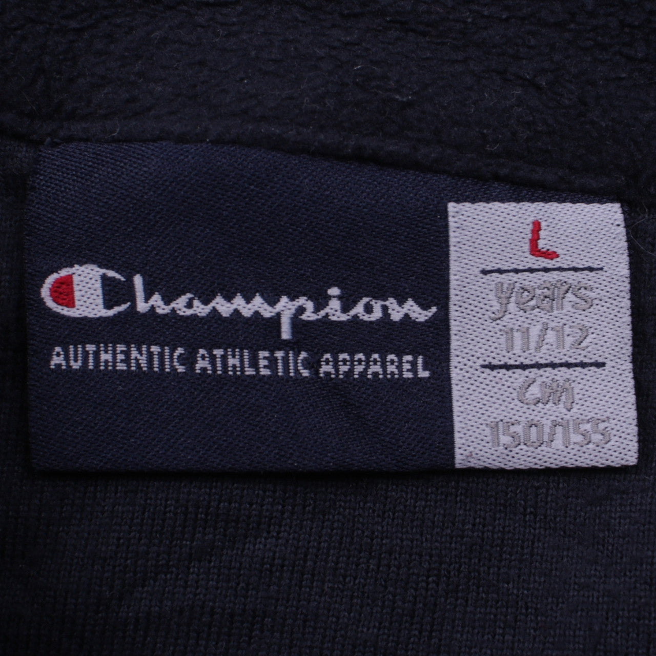 Champion Boys Black Fleece 1/4 Zip Sweatshirt Size 11-12 Years