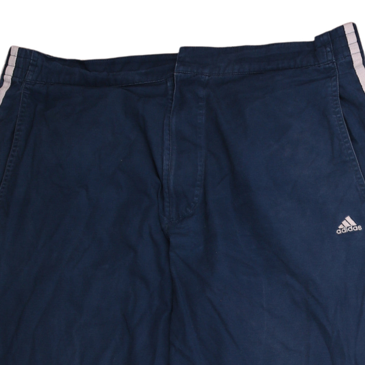 Adidas Men's Blue 36 Jogger Trousers with Side Stripes