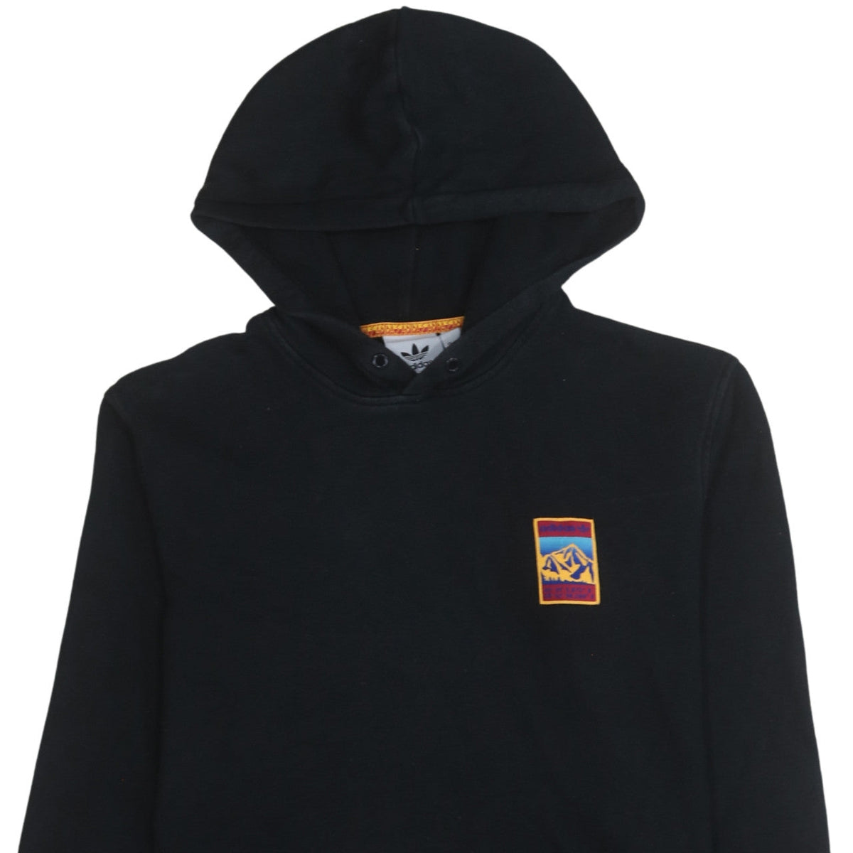 Adidas Mens Black Pullover Hoodie Medium Logo Fleece Sweatshirt