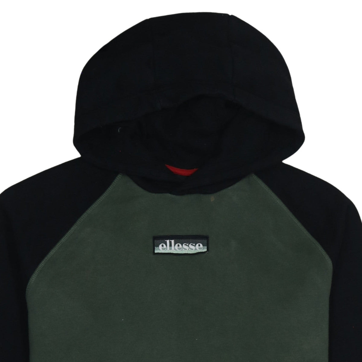 Ellesse Men’s Green Black Pullover Hoodie Size M Fleece Sportswear