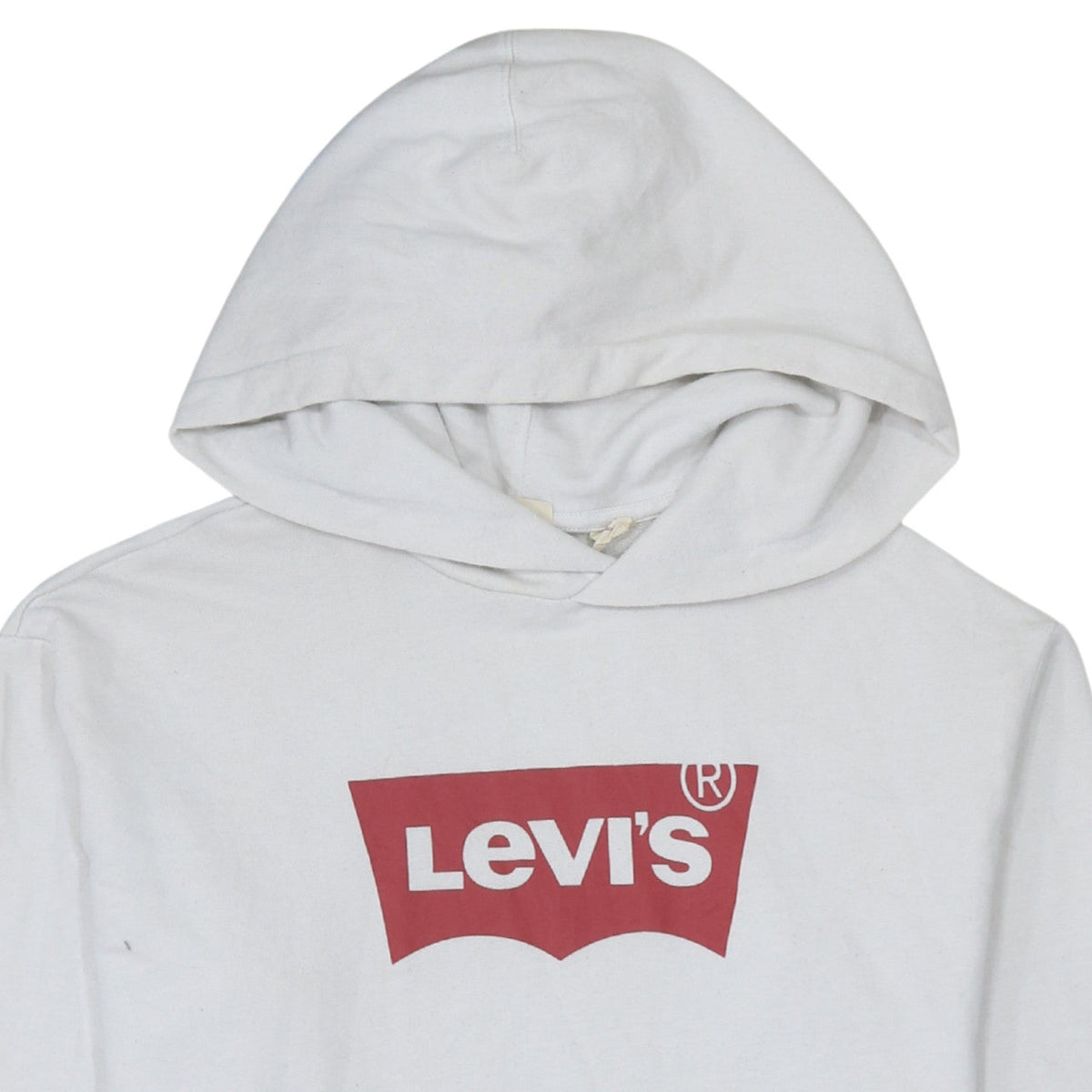 Levi's Mens White XS Pullover Hoodie with Logo Graphic Print