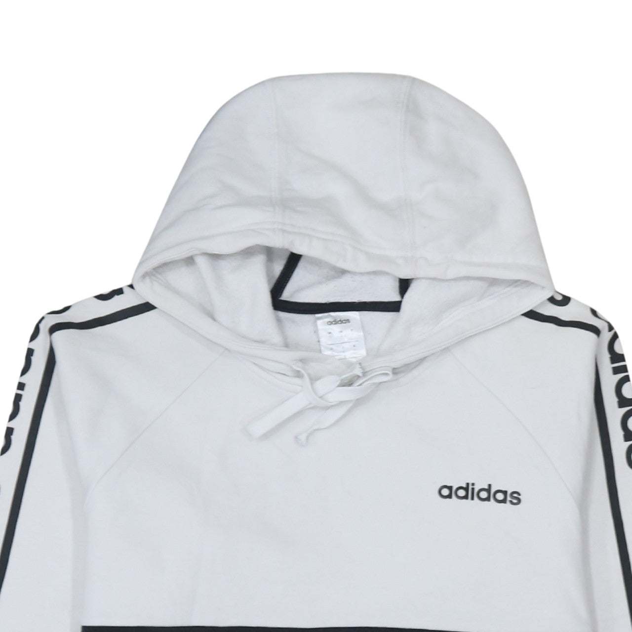 Adidas Men's White & Black Pullover Hoodie Size S Classic Logo Style