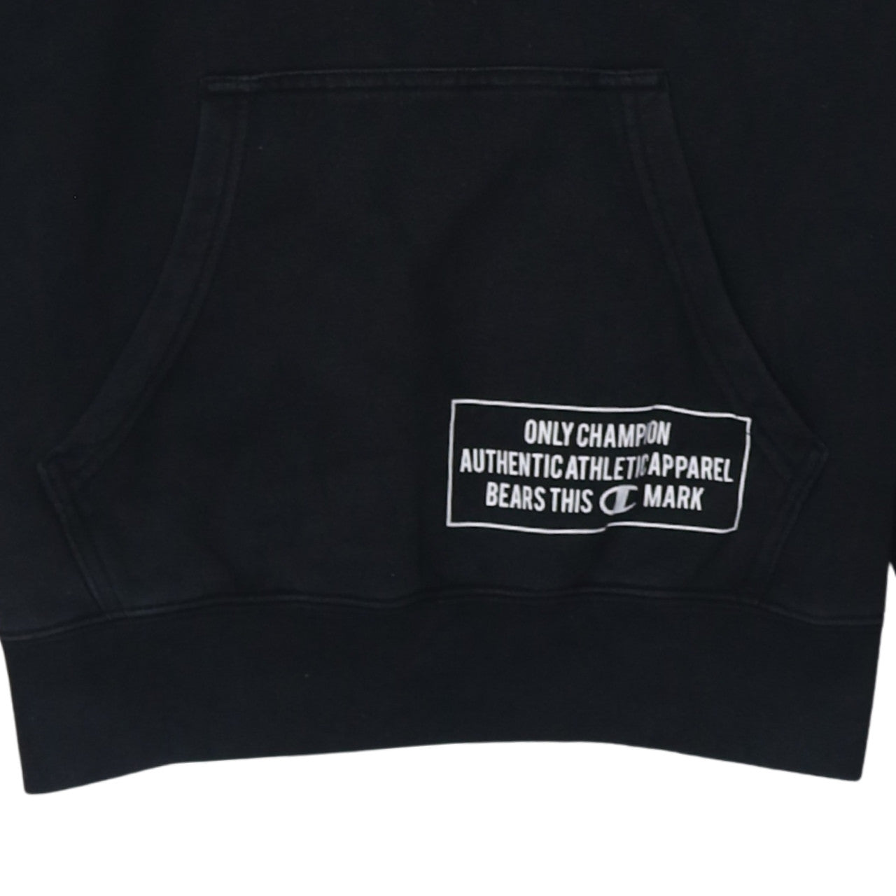 Champion Men's Black Logo Pullover Hoodie Size M