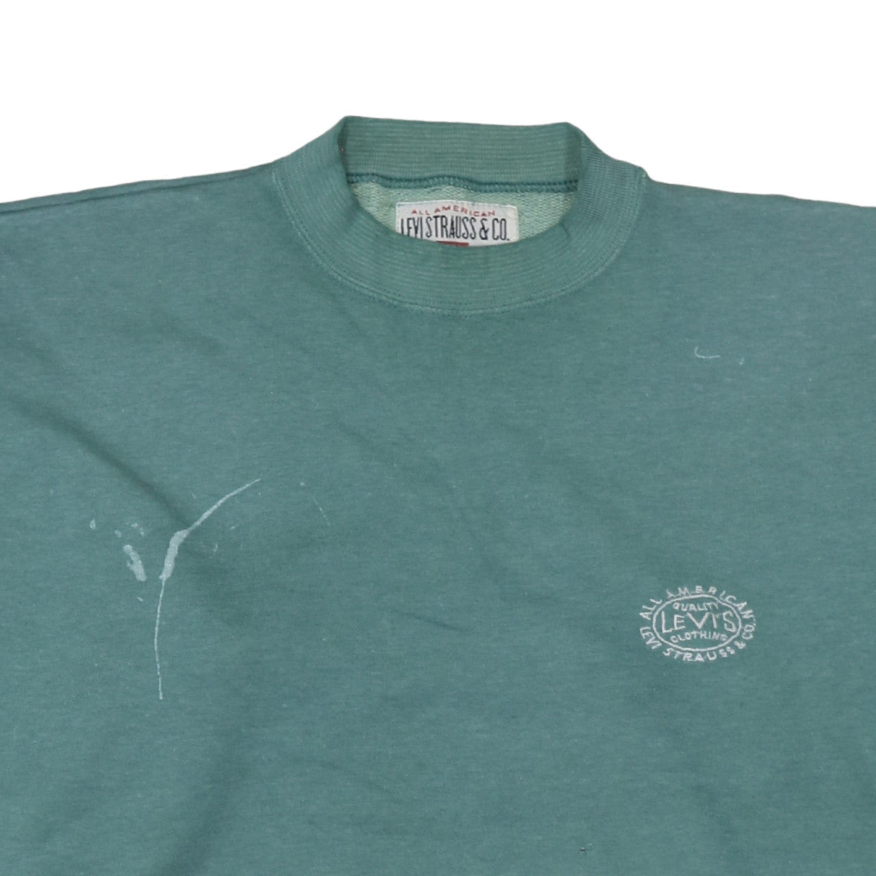 Levi's Women's Green Pullover Sweatshirt L Classic Logo Crewneck