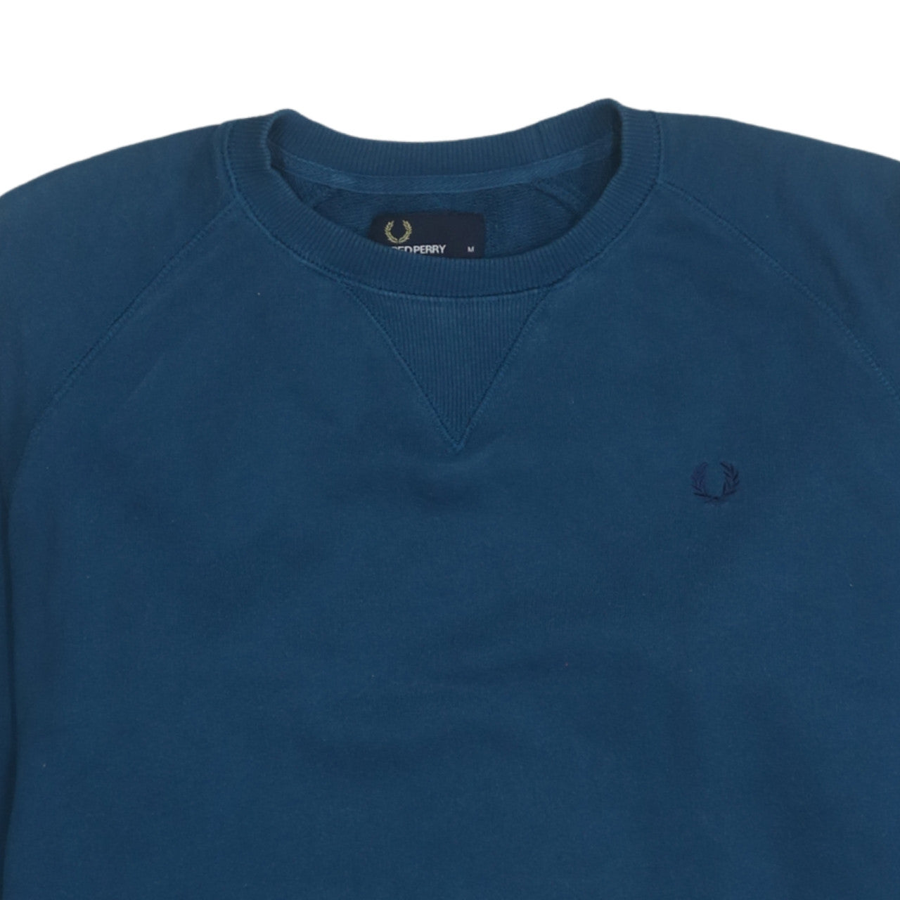 Fred Perry Men's Blue Cotton Crew Neck Sweatshirt Size M