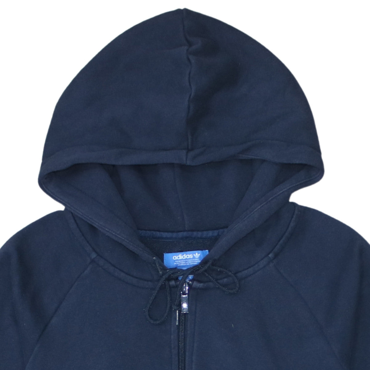 Adidas Women Navy Hoodie Size 14 Logo Half Zip Pullover Sweatshirt