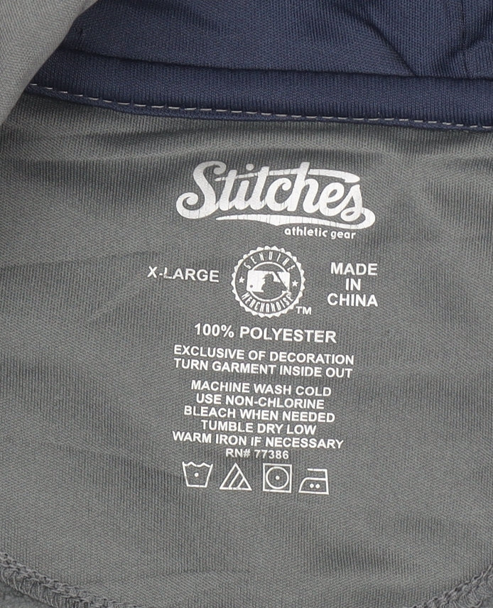Stitches Men’s Grey Full Zip Hoodie XL Sports Baseball Logo